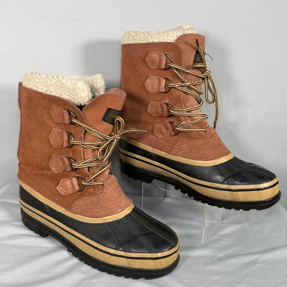 COLEMAN Excursion Series Boots Men‎ 7M Kalmar Winter Brown Leather Lace Up Warm